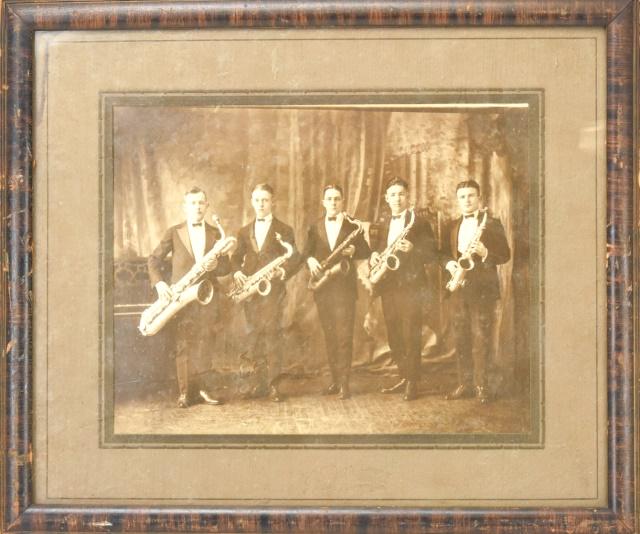 Antique Early 20th C Framed Photograph of a Band (1 of 8)