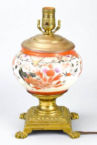Antique Japanese Satsuma Porcelain Table Lamp (1 of 6)