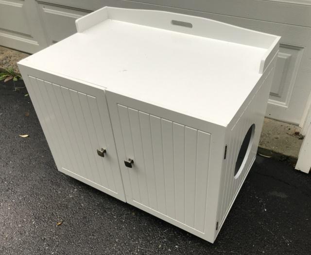 Contemporary Cat Cabinet for Storage & Litter Box (1 of 3)