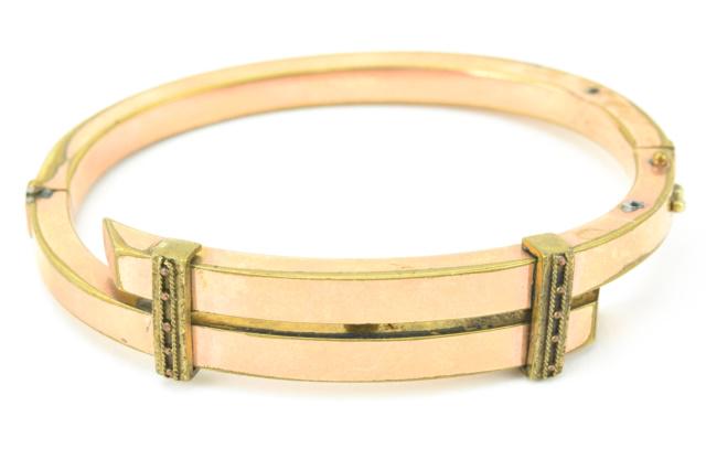 Antique 19th C Etruscan Revival Gold Fill Bracelet (1 of 9)