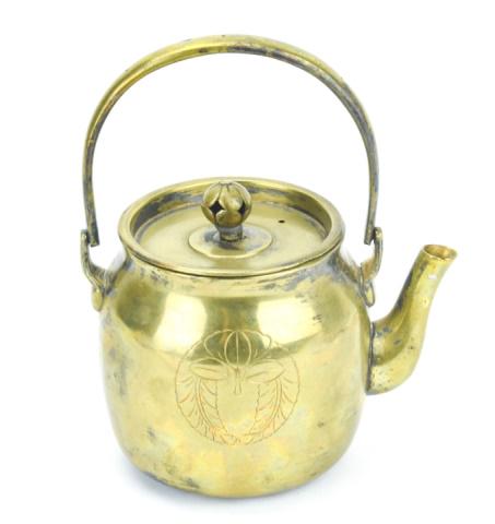 Antique Chinese Chased Brass Miniature Tea Pot (1 of 10)
