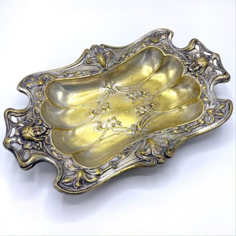 Art Nouveau Silver Plate Footed Dish (1 of 3)