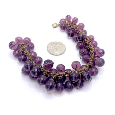 Vintage Costume 1940s Glass Bauble Bracelet (1 of 2)