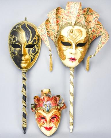 3 Hand Made in Italy Mardi Gras Masks (1 of 9)