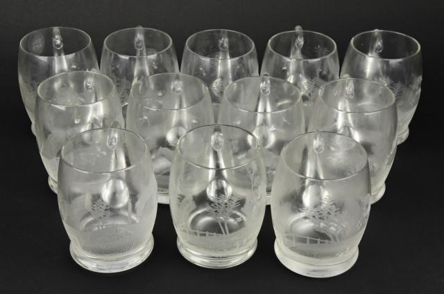 SP Collection Vintage Etched Beer Mugs Horse Motif (1 of 8)