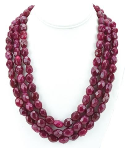 1000 Carat Ruby Bead Multi Strand Necklace (1 of 6)