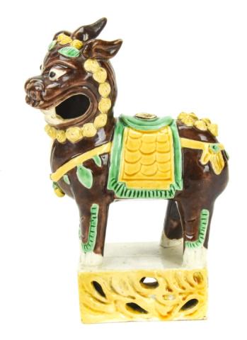 Chinese Spinach & Egg Glaze Foo Lion Censor (1 of 7)