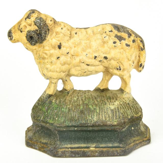 Antique Cast Iron Ram Doorstop (1 of 6)