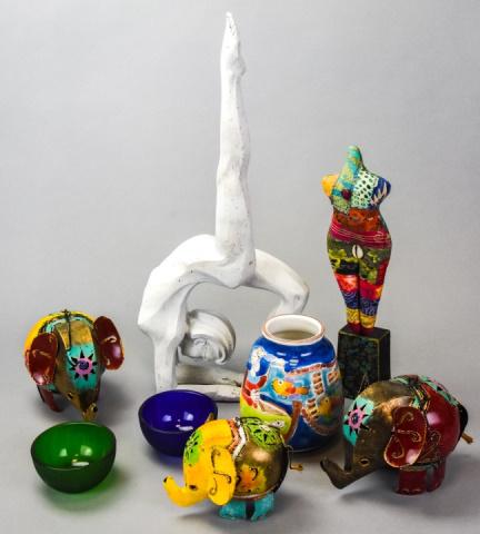 Lot Assorted Decorative Items DeSimone Vietri Vase (1 of 8)