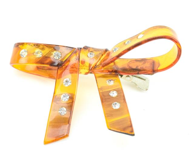 Vintage Costume Jewelry Faux Tortoise Brooch (1 of 7)