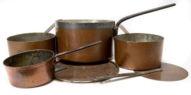 Lot 4 Assorted Copper Pot (1 of 5)