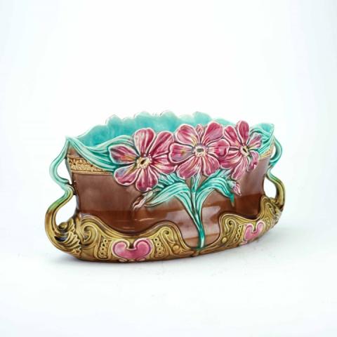 Antique French Frie Onnaing Majolica Jardiniere (1 of 4)