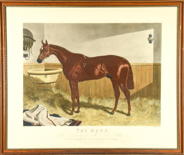 Antique Hand Colored Engraving of Horse by C Hunt (1 of 9)