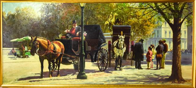 John Leone Realist Oil Painting of Carriage Ride (1 of 10)