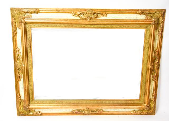 Hollywood Regency Style Beveled Overmantel Mirror (1 of 8)