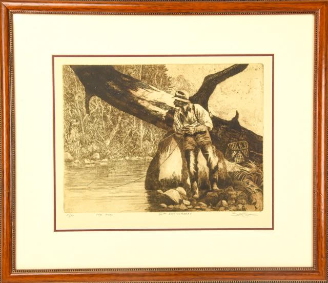 Brett James Smith "The Pool" Fly Fishing Etching (1 of 9)