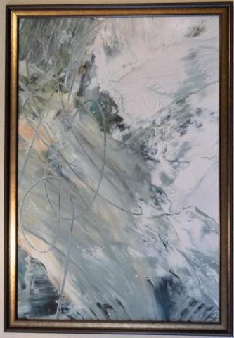 Signed Contemporary Abstract Oil on Painting (1 of 2)