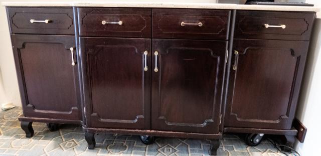 Contemporary French Country Marble Top Sideboard (1 of 5)
