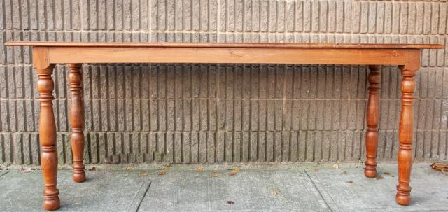 Antique Style Pine Wood Farm Table / Console Table (1 of 6)