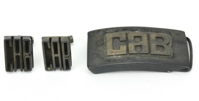 Sterling Silver Cuff Links & Belt Buckle (1 of 6)
