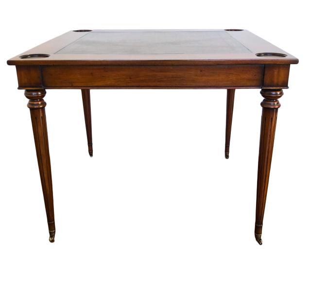 Contemporary Leather Top Games Table (1 of 6)