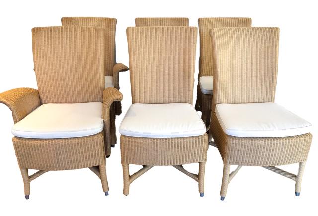 Set of Six Janus et Cie Wicker Dining Chairs (1 of 10)