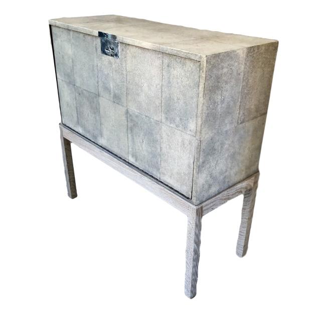 Art Deco Style Shagreen Shark Skin Chest on Stand (1 of 8)