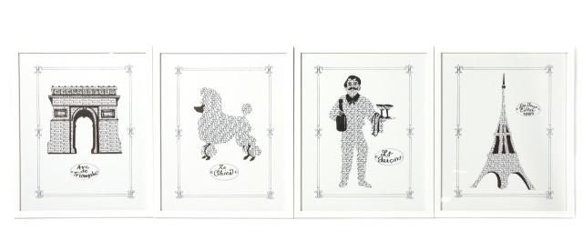 4 J. Pocker Framed Paris Sites Decorative Prints (1 of 6)