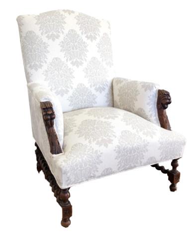 Custom Upholstered Antique Frame Armchair (1 of 7)