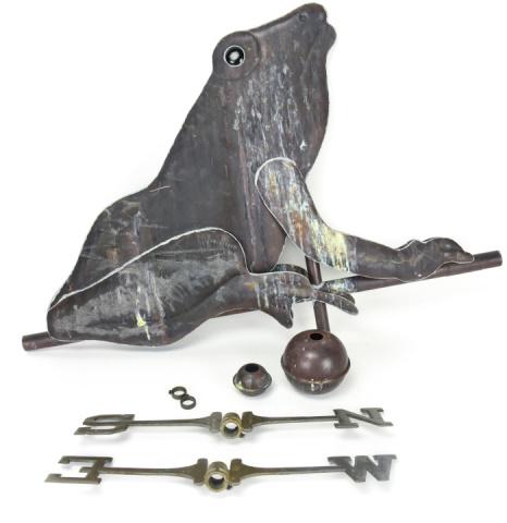 Custom Made Copper Frog Form Weather Vane (1 of 6)