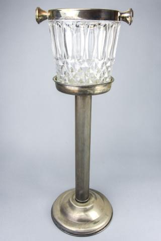 Silverplated Ice Bucket on Stand (1 of 9)