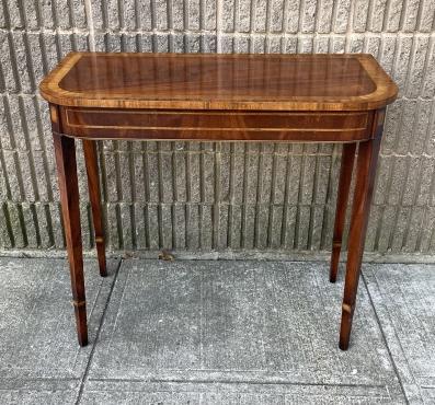 Federal Style Inlaid Demilune Table (1 of 5)