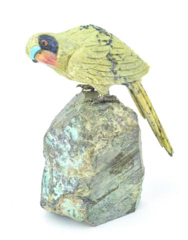 Carved Jasper Parrot Tabletop Sculpture (1 of 8)