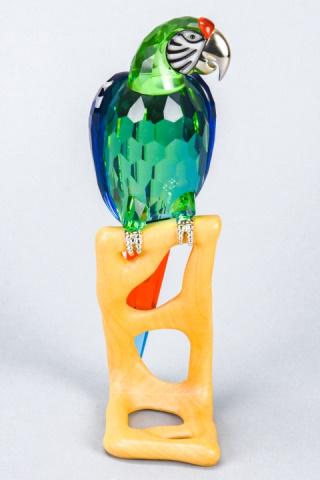 Swarovski Crystal Green Macaw Figurine Boxed (1 of 8)