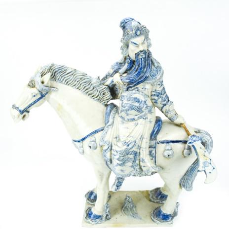 Large Chinese Hand Painted Porcelain Statue (1 of 10)