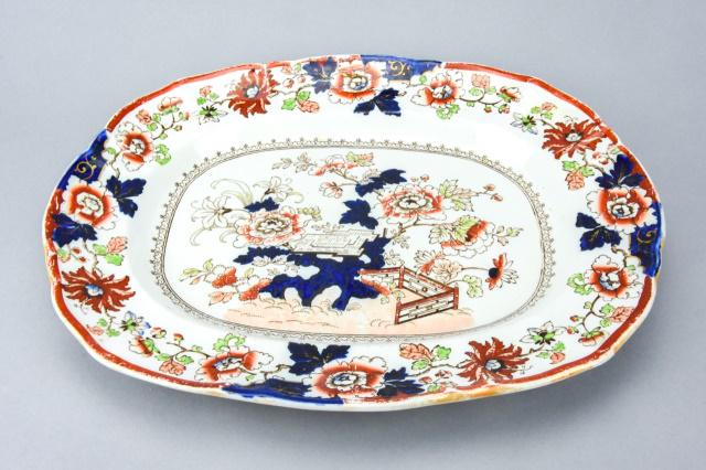 Antique 19th C English Imari Ironstone Platter (1 of 8)