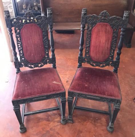 Pr Antique 19th C Gothic Revival Style Side Chairs (1 of 8)