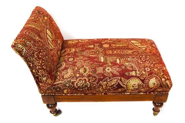 Custom Upholstered Adjustable Footstool (1 of 9)