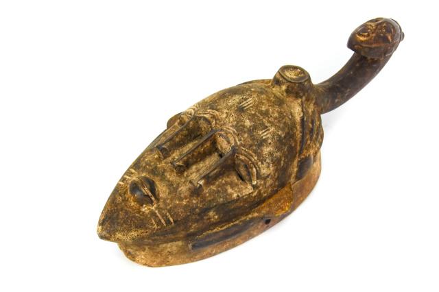 African Senufo Tribe Hand Carved Multi Face Mask (1 of 6)