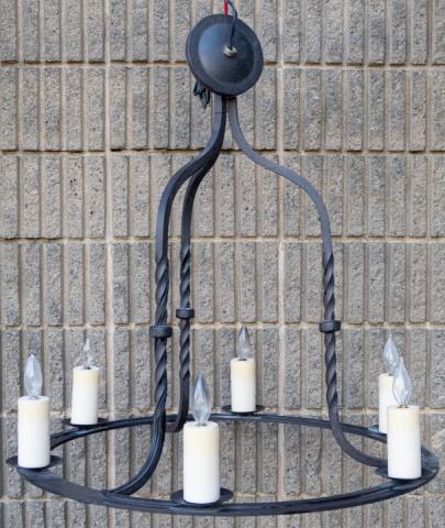Gothic Revival Style Wrought Iron Chandelier (1 of 10)