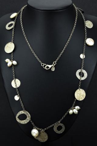 Sterling Silver & Baroque Pearl Pendant Necklace (1 of 6)