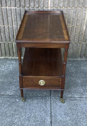 Baker Regency Style Tiered Side Table on Castors (1 of 5)