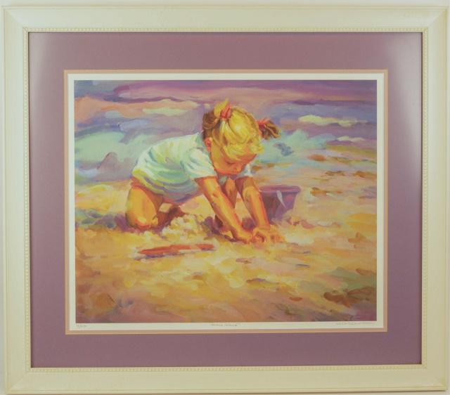 Framed Lucelle Raad Signed Print "Beach Blonde" (1 of 5)