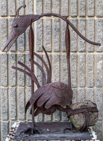 Craftsman Made Wrought Iron Outdoor Bird Sculpture (1 of 6)