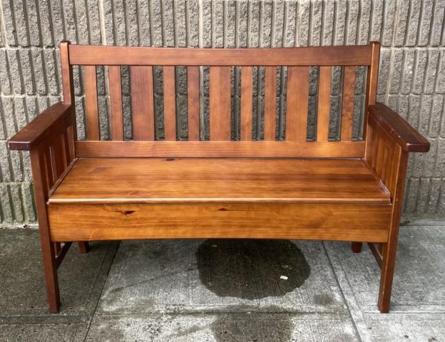 Mission Style Hall Bench (1 of 7)