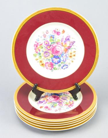 Set 6 Hand Painted Crown Dural Porcelain Plates (1 of 9)