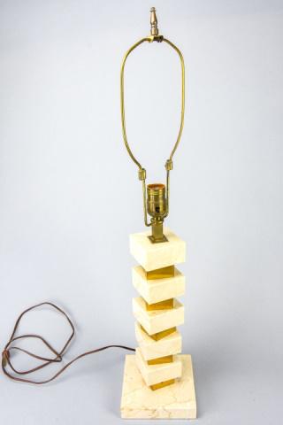 Hayden Buchhar Marble & Brass Tone Table Lamp (1 of 7)