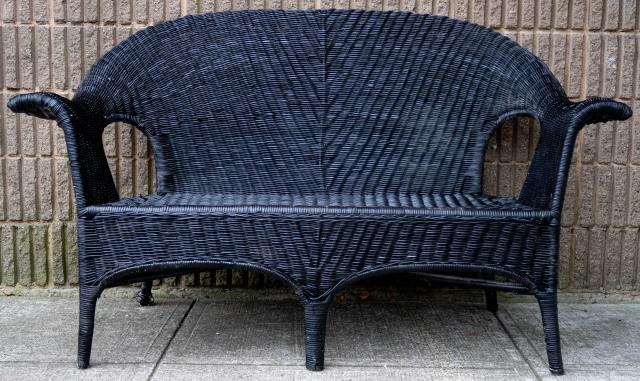 Outdoor Wicker Loveseat (1 of 3)