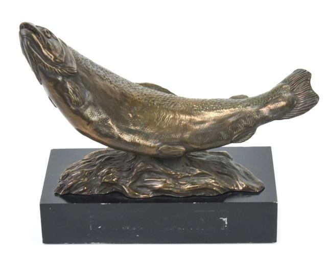 J Rynhart Bronze Tone Trout Statue (1 of 5)