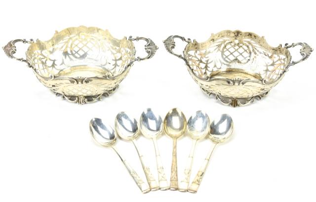 Collection Sterling Silver Compotes and Spoons (1 of 10)